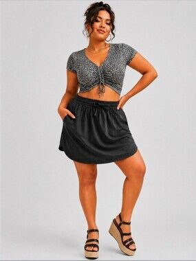 Sonoma | Black Utility Mini Skirt | 1X | Casual Chic Everyday Essential | NWT